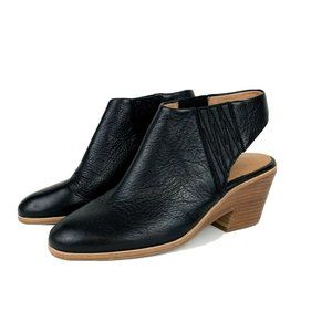 GENTLE SOULS Blaise Slingback Black Leather Heels